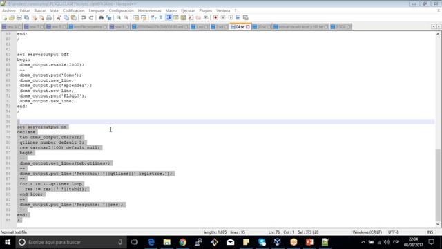 Primera clase online de Oracle PLSQL смотреть онлайн