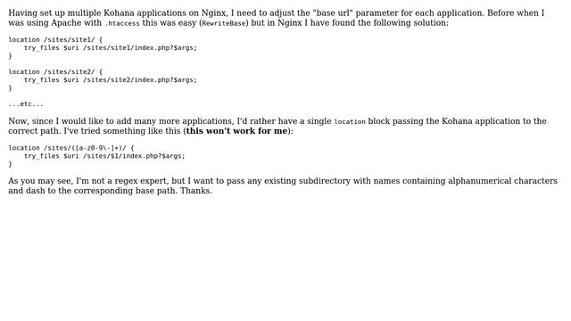 DevOps & SysAdmins: Nginx pass subdirectory as base url to Kohana смотреть онлайн