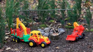 Мультик про Машинки. Приключения Экскаватора, Погрузчика и Автокрана. МанкиМульт