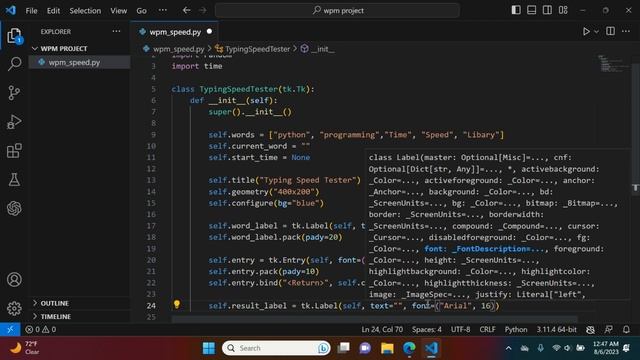 Typing Speed Test with Python Tkinter: Build a WPM Speed Tester! смотреть онлайн
