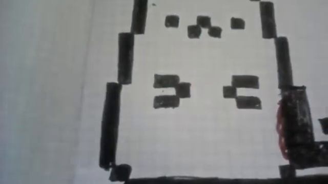 Как нарисовать по клеточкам кота Пушкина с пончиком???? смотреть онлайн