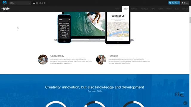 Alpine - Responsive One Page Parallax Drupal Theme Miles Jeral смотреть онлайн