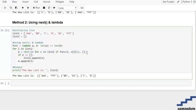 Python | Categorize the given list by string size-using next() & lambda смотреть онлайн
