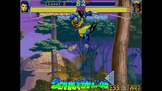 X-Men: Children of the Atom Psylocke Arcade Playthrough смотреть онлайн
