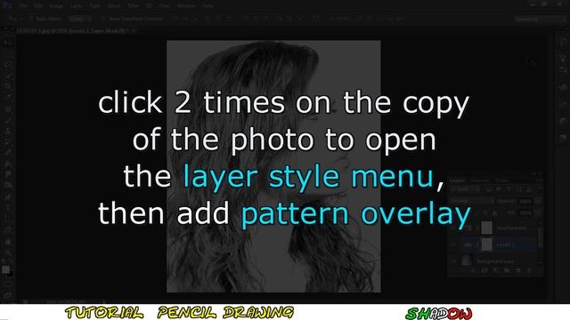 Tutorial Photoshop CS6 - Pencil Drawing on squared paper смотреть онлайн
