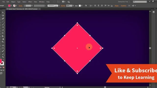 QUICKER way to Create Heart Shape in Illustrator | Adobe Illustrator Tutorial смотреть онлайн