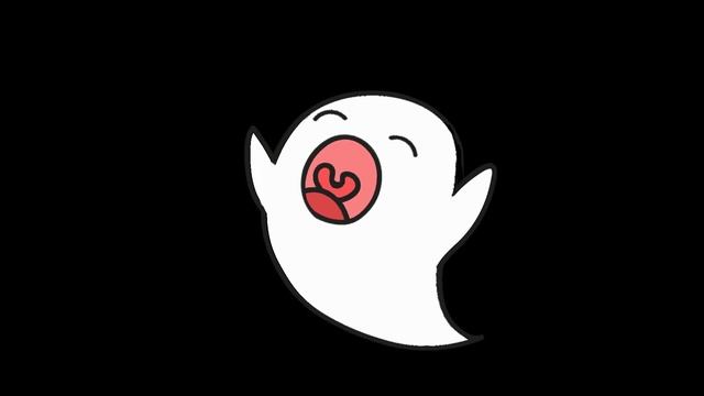 Футаж HD. Мультяшное привидение. На черном фоне смотреть онлайн