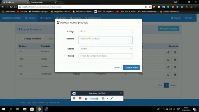 sistema de facturación en PHP y MYSQL смотреть онлайн