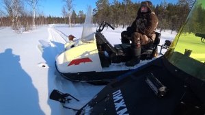 ДЛИННОБАЗНЫЙ БУРАН И САМОДЕЛЬНЫЙ СНЕГОХОД СМ-002 / ПРОХОДИМОСТЬ ПО ЛЕСУ И ПОЛЯМ / МОТОСОБАКА БАРС.