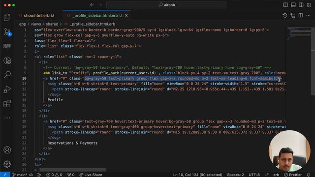Ruby on Rails 7 2024 - Airbnb Clone - Profile sidebar - Part 61 смотреть онлайн