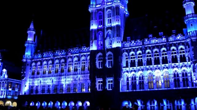 Brussels, Belgium - Grand Place Light Show | Брюссель, Бельгия - Светомузыкальное шоу на Гранд Плас смотреть онлайн