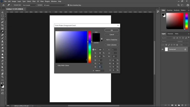 How to use Color Picker Dialog Box | Adobe Photoshop CC Training смотреть онлайн