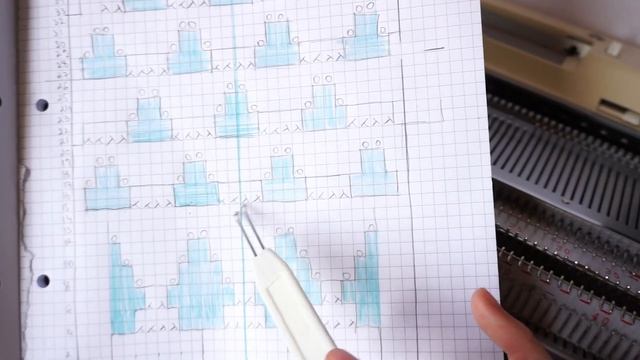 Machine knitting - Double bed knitting design idea. смотреть онлайн