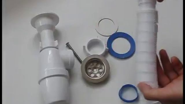 Как собрать СИФОН для умывальника. Сборка сифона. смотреть онлайн
