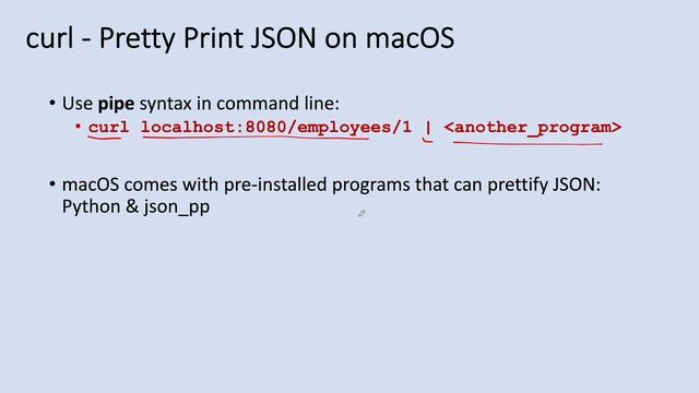 curl - Pretty Print JSON output on macOS смотреть онлайн