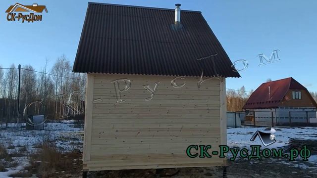 Баня с мансардой 6х4 | 40м2 смотреть онлайн