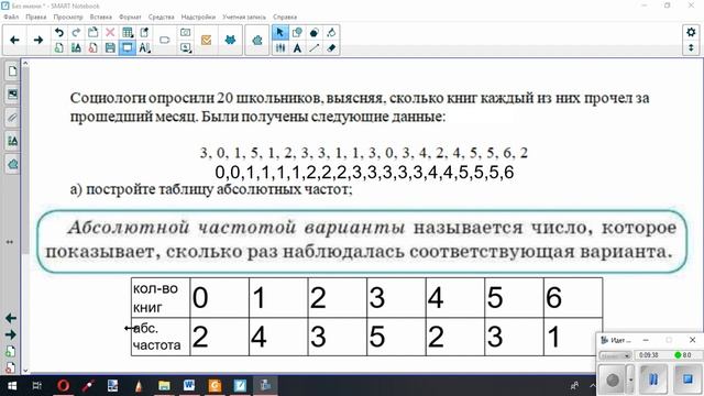 Вариационные ряды. Абсолютная и относительная частоты.