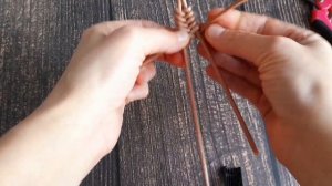 Колосок из бумажной лозы. #плетение #лоза #бумажнаялоза #колосок