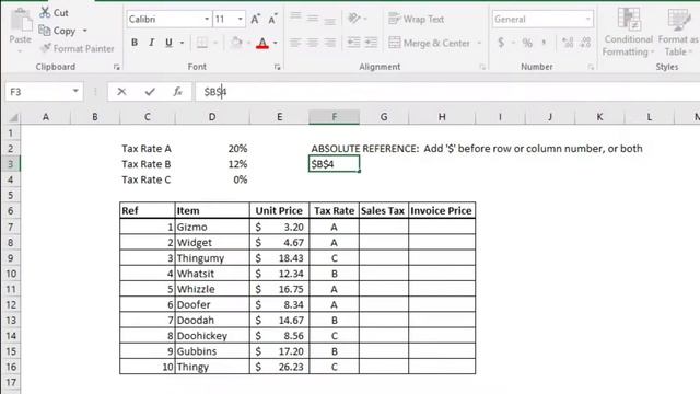 ?Microsoft Excel 2016 Relative and Absolute Cell References? смотреть онлайн