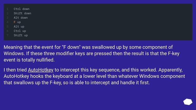 What does "Ctrl+Alt+Shift+F" key combination in Windows 10 Pro (Version 1903) do? смотреть онлайн