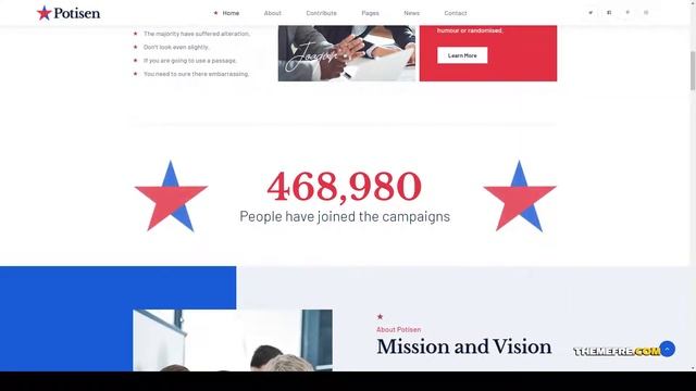 Potisen - Election and Political Vue Nuxt Template candidate law Build Website смотреть онлайн