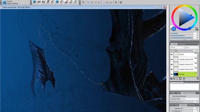 Digital painting | Alien [Corel painter] Time lapse | [short version] смотреть онлайн