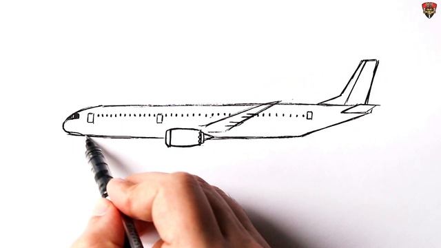 How to draw a Airplane easy ✈ Easy Drawing Tutorial смотреть онлайн