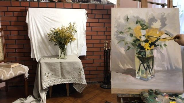 Натюрморт маслом. Пишем весенний натюрморт.