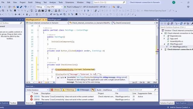 Check Internet Connection Using Xamarin Android App - C# Visual Studio смотреть онлайн