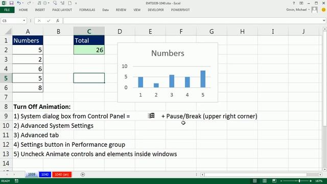 Excel Magic Trick 1039: Turn Off Animation In Excel 2013 смотреть онлайн