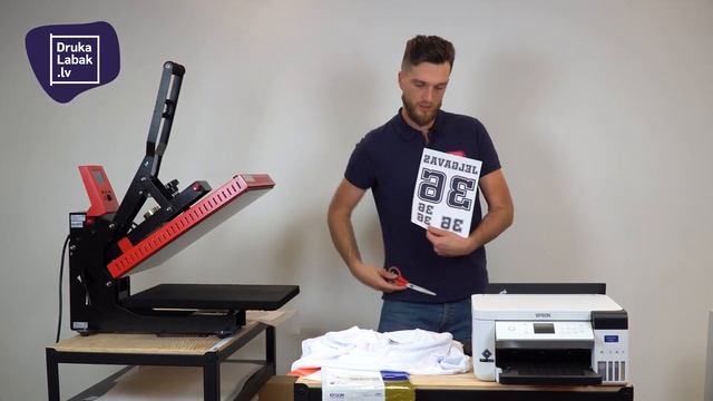 T-kreklu Apdruka Sublimācijas Tehnikā Ar Epson SureColor SC-F100 /  T-shirt Sublimation Print.