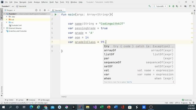 Kotlin Tutorial | Variables | Part 2 смотреть онлайн