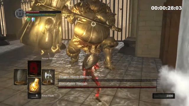 Dark Souls: Killing Ornstein and Smough in 42 seconds - Crystal Halberd смотреть онлайн