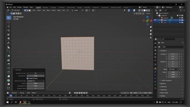 Blender Tutorial: How To Subdivide In Blender 3.4.0 смотреть онлайн