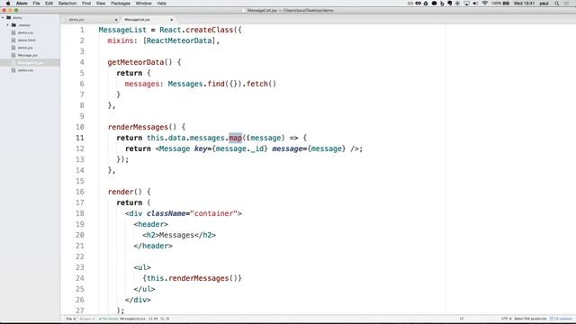 Episode 7: Meteor for starters - Building a live chat app in 40 minutes with React and Meteor смотреть онлайн