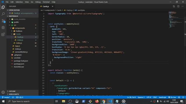 React JS Material UI - Card Hover Gradient смотреть онлайн