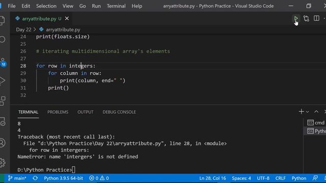 Python NumPy, Creating arrays, Array attributes, Filling Array, Array Operator смотреть онлайн