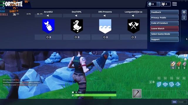 FORTNITE 1080p FPS Test on MSI PL62 7RC MX 150 Laptop смотреть онлайн