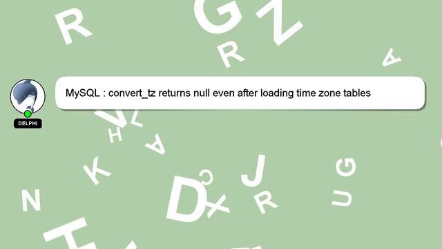MySQL : convert_tz returns null even after loading time zone tables смотреть онлайн