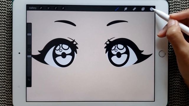 How to draw Anime Style Eyes for Beginners on Procreate смотреть онлайн