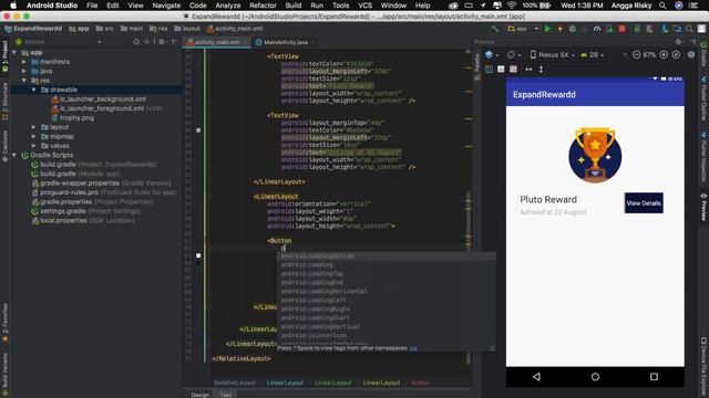 Expandable Layout UI Design Android Studio Tutorial смотреть онлайн