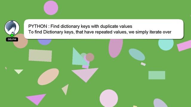 PYTHON : Find dictionary keys with duplicate values смотреть онлайн