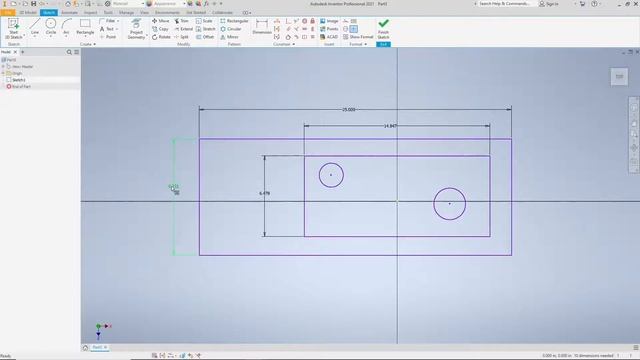 Adding Dimensions to your Sketch in Inventor | Design Drafting with S.Henderson смотреть онлайн