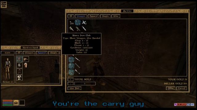 MTR | Let's Play : Morrowind Multiplayer (Modded) : EP 1 : Balmora Rat Bash смотреть онлайн