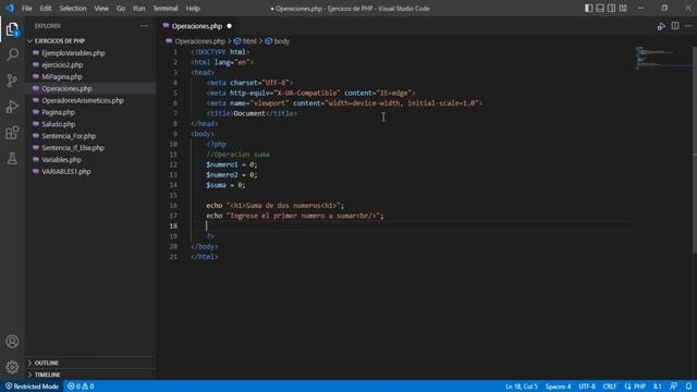 CURSO de PHP - OPERACIONES BASICAS смотреть онлайн