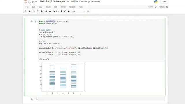 VIOLIN PLOT || EVENTPLOT || HEXBIN PHYTON MATPLOTLIB смотреть онлайн