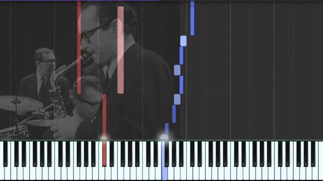 Dave Brubeck TAKE FIVE Synthesia piano tutorial slow смотреть онлайн