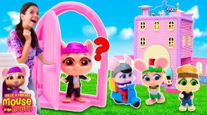 Игрушки мышки выбирают профессии и украшают город. Игры для детей в Мышкин Дом - игровой набор