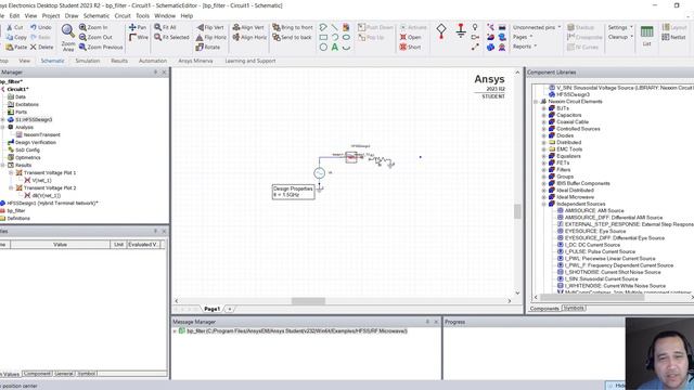 Integrating a 3D HFSS band pass filter into circuits using Ansys Student Version смотреть онлайн