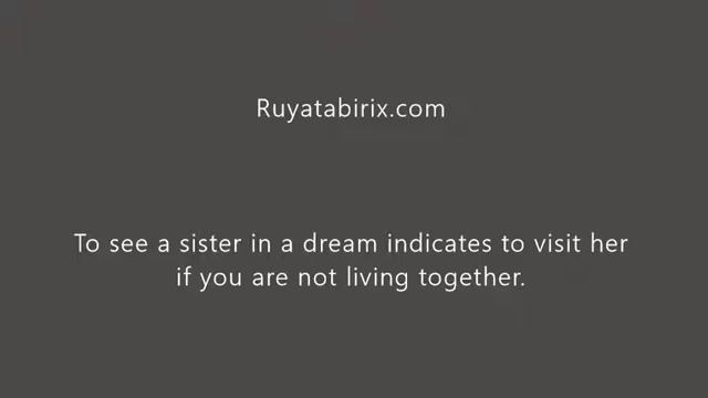 the meaning of sister in dream смотреть онлайн